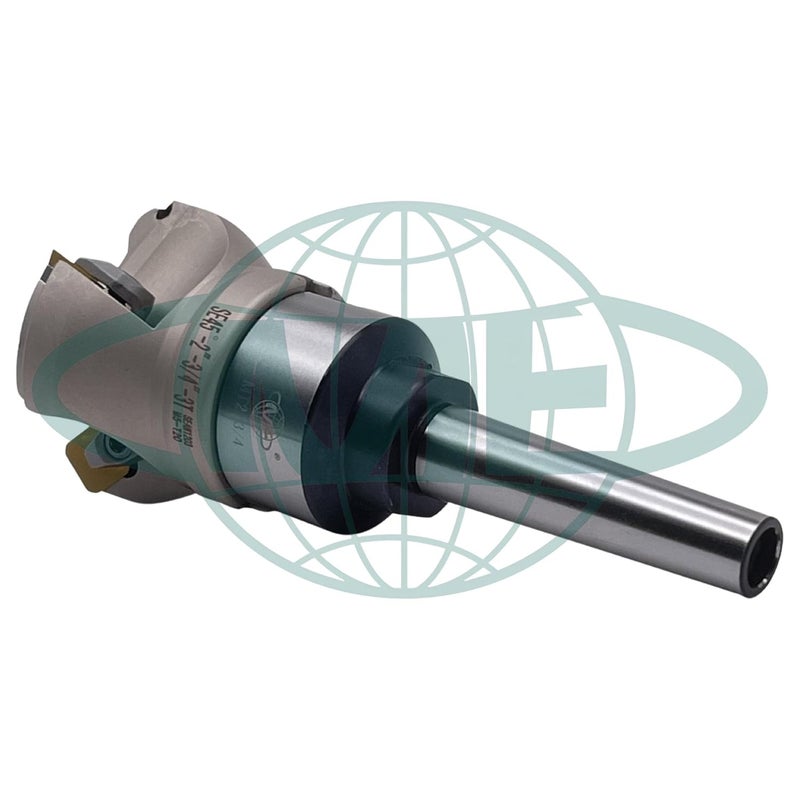 CME Tools مطحنة وجه قابلة للتبديل CME 2" بزاوية 45° مع عمود MT2، مع إدخالات SEAN42، 3 شفرات - Image 3